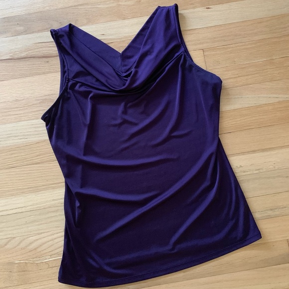 The Limited Purple Cowl Sleeveless Neck Top - Lg - Picture 2 of 8